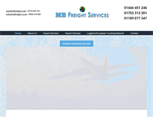 Tablet Screenshot of mbfreightservices.co.uk